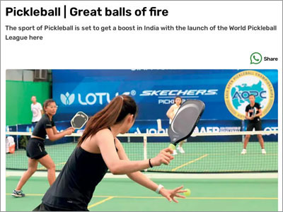 potential of pickleball in India